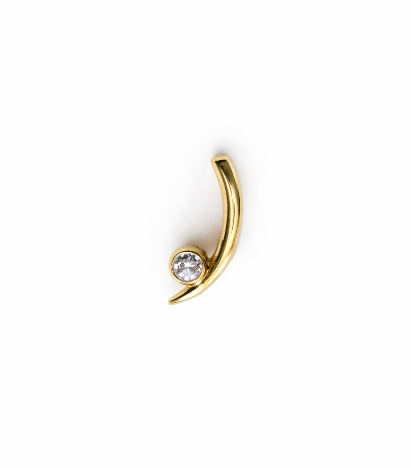 18k Gold CZ Moon