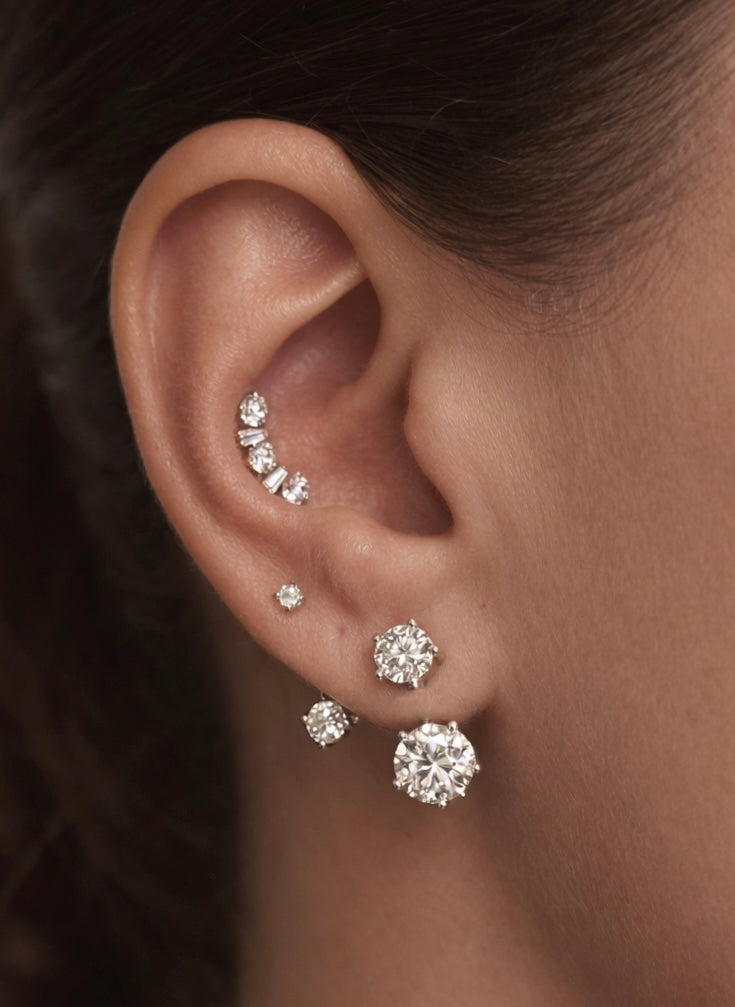 Moissanite Jacket Earring
