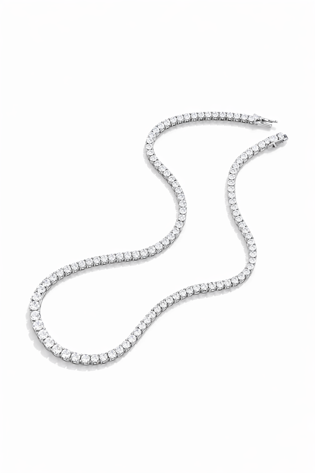 Moissanite Tennis Necklace 35 cm