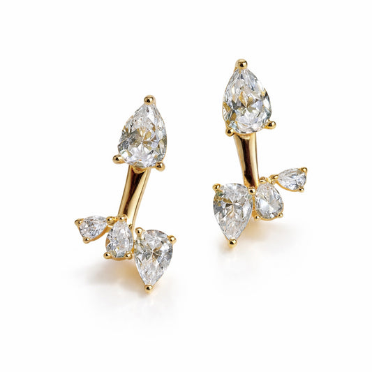 Moissanite Jacket Earring