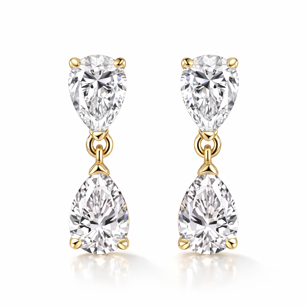 Moissanite Pear cut