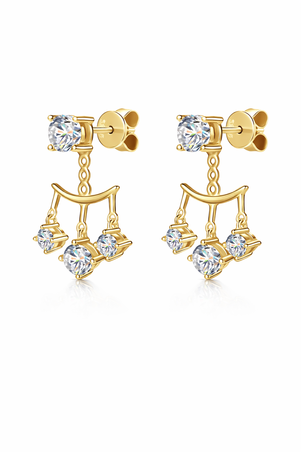 Moissanite jacket Earring