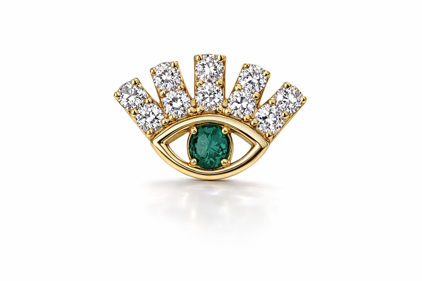 18k Gold natural Diamond stud