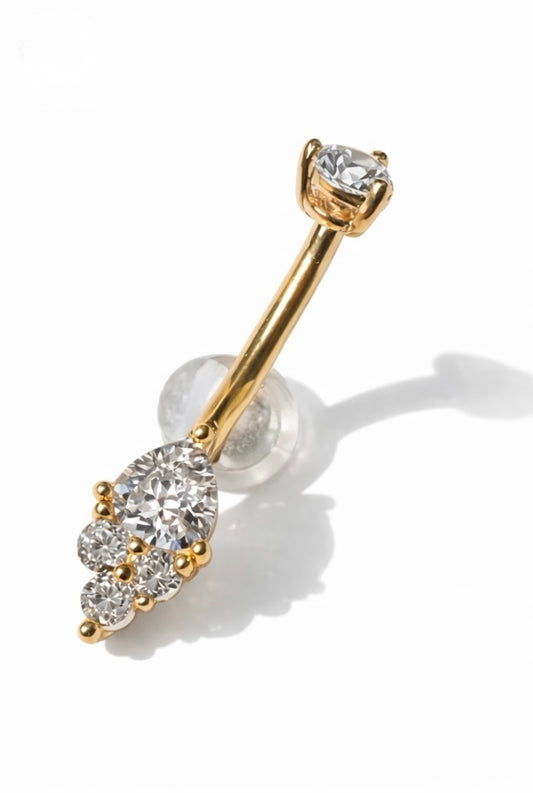 14k Gold Belly Piercing.