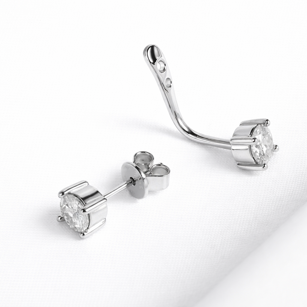 Moissanite Jacket Earring