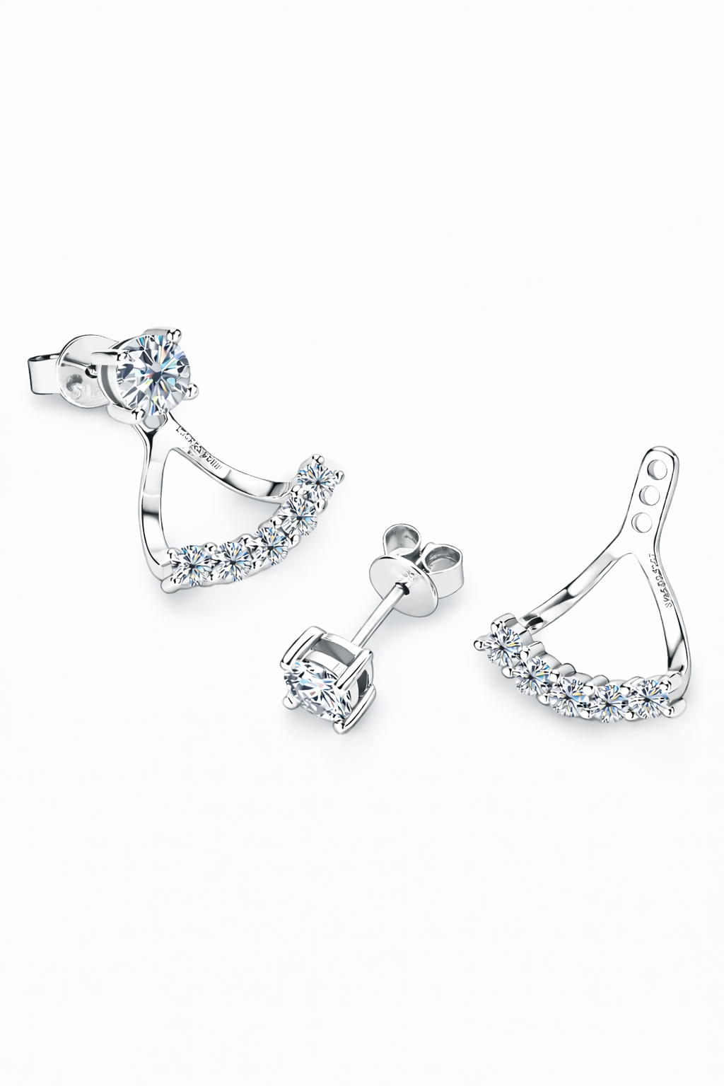 Moissanite Jacket Earring