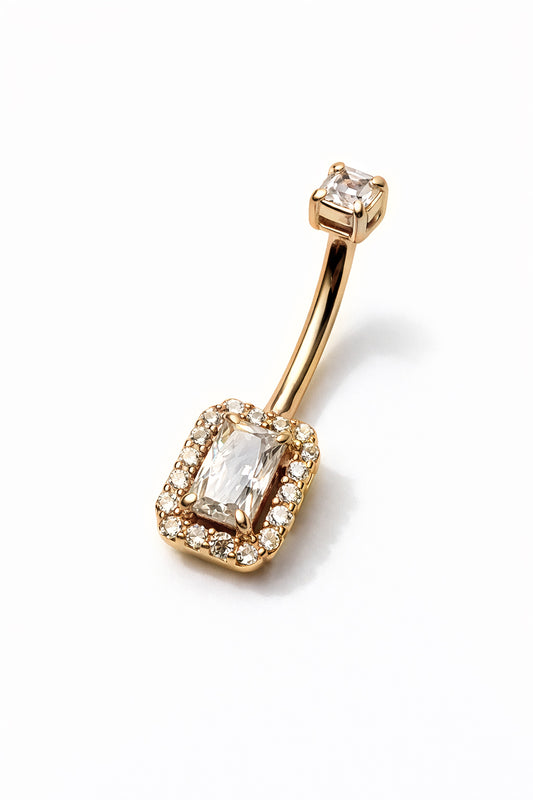 14k gold belly piercing