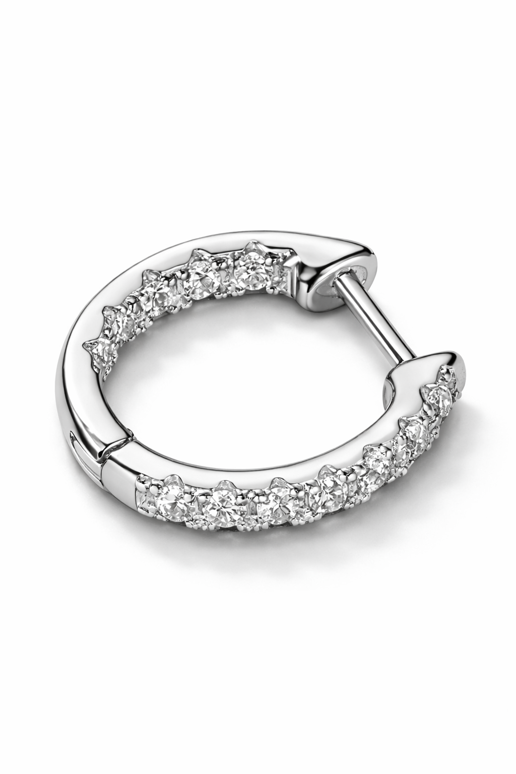 Simple Moissanite Hoop Earrings