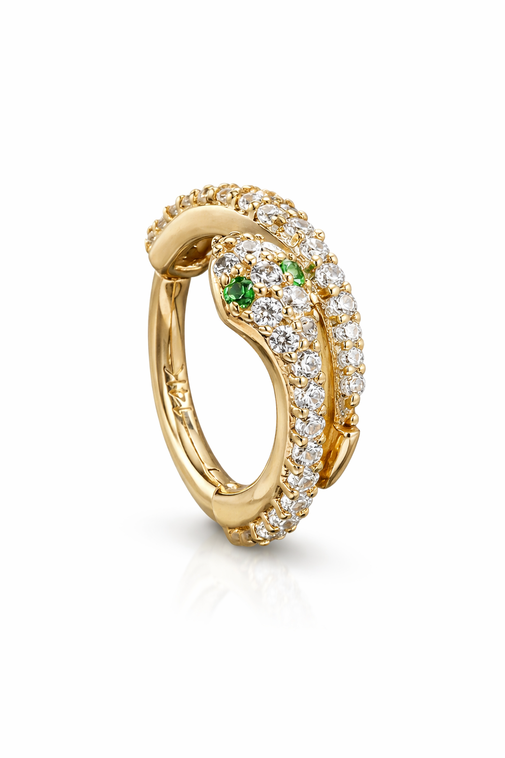 14k Gold snake earring