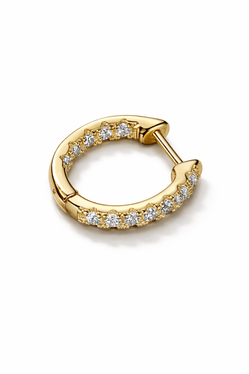 Simple Moissanite Hoop Earrings