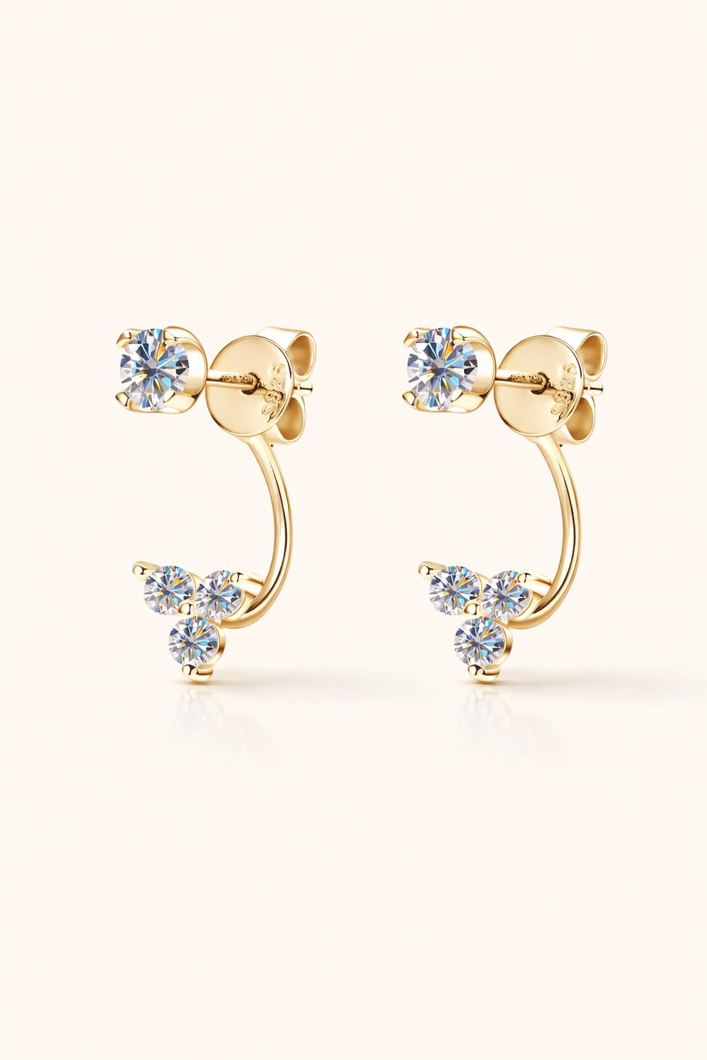 Moissanite Jacket Earring