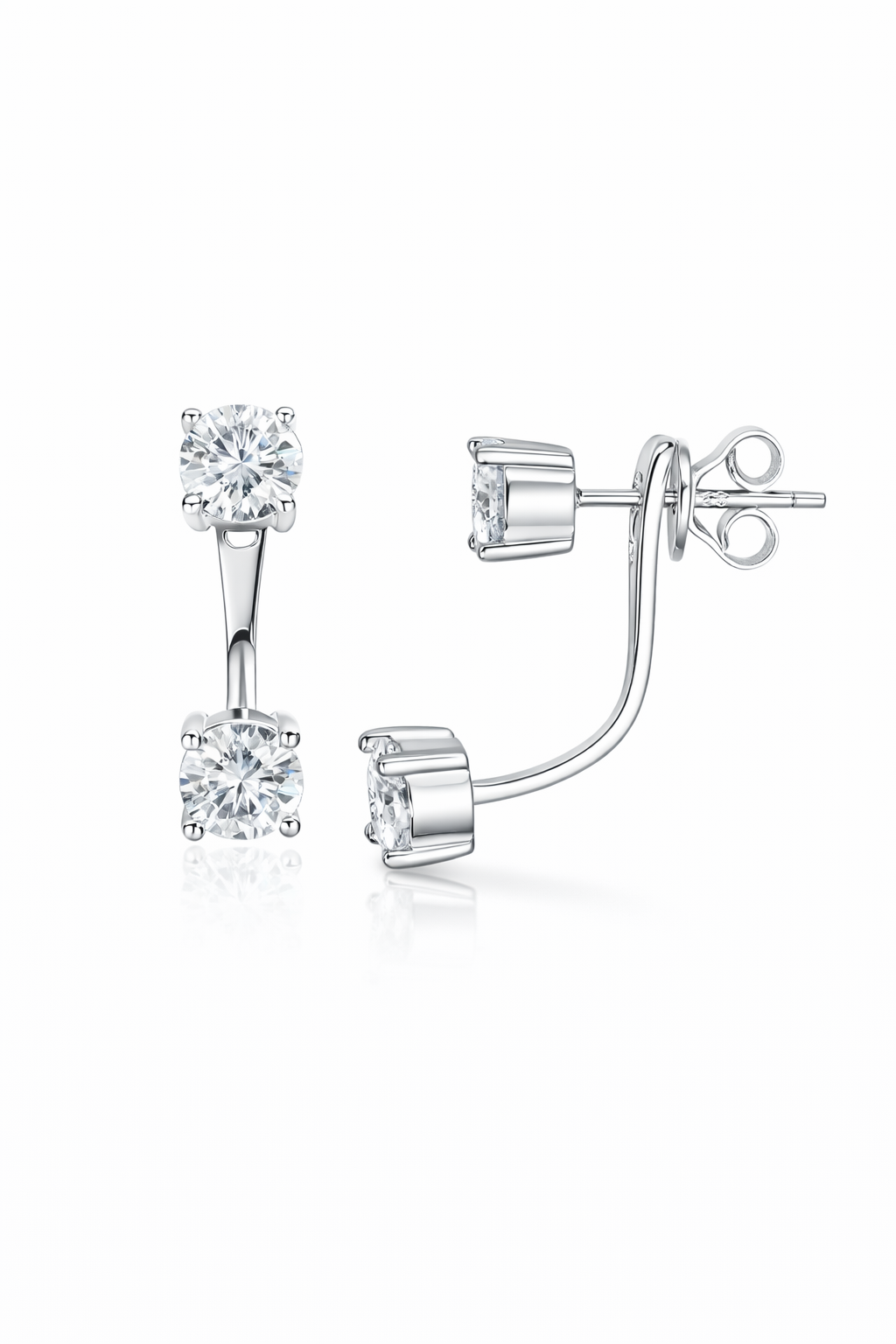 Moissanite Jacket Earring