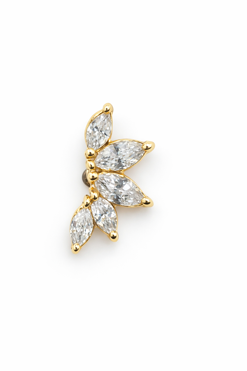 18k Gold CZ Earring