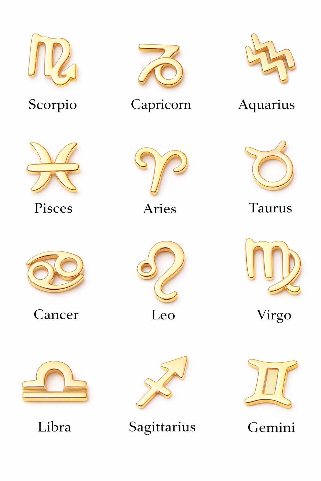 14k Zodiac sign