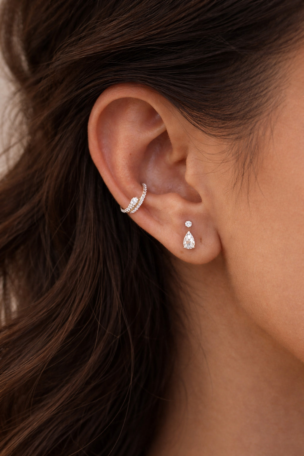 14k Gold snake earring