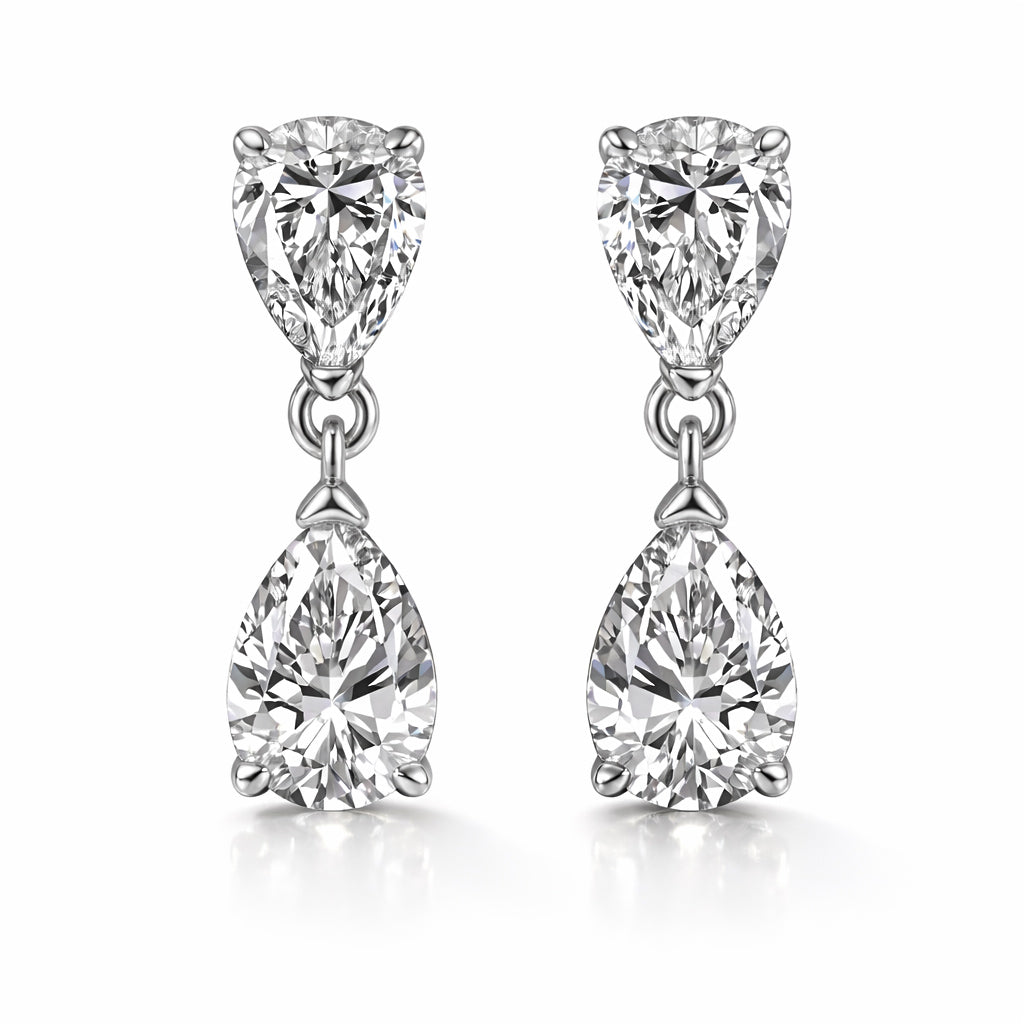 Moissanite Pear cut