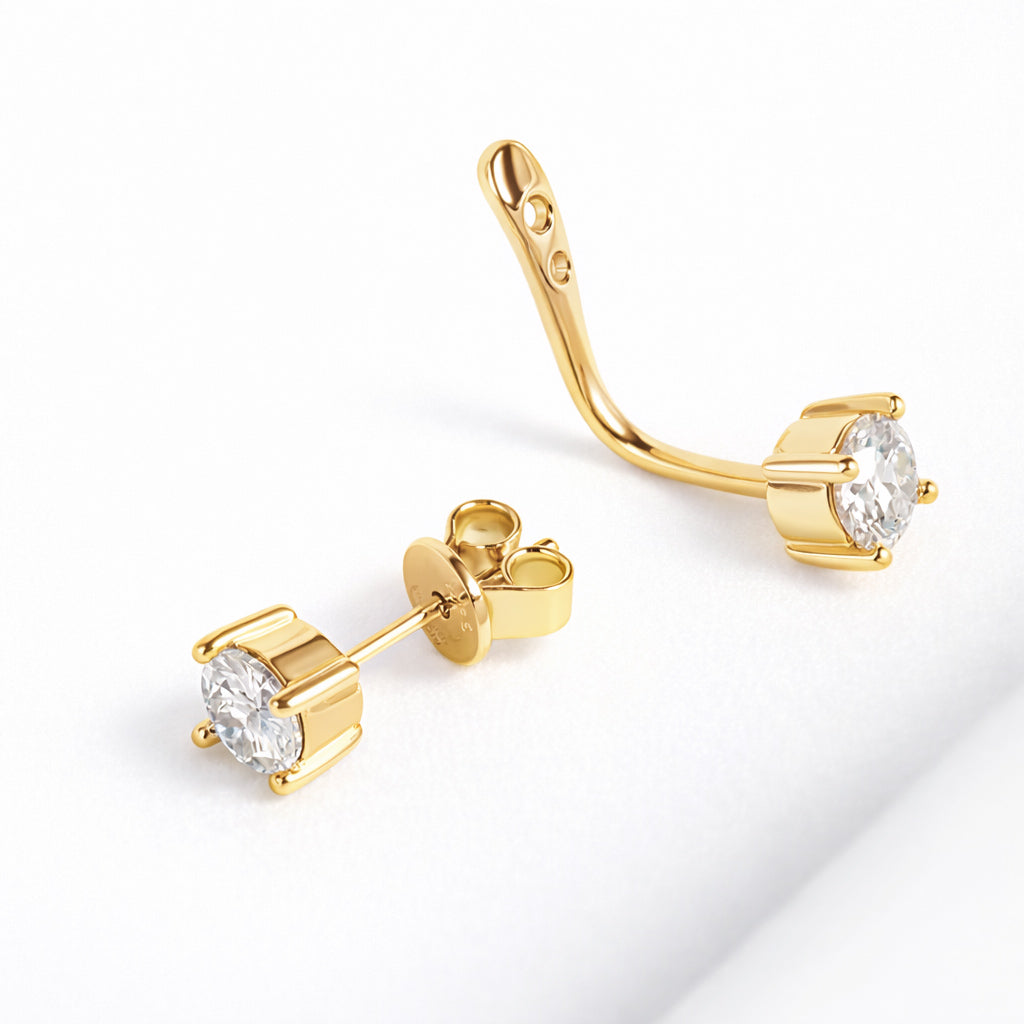 Moissanite Jacket Earring