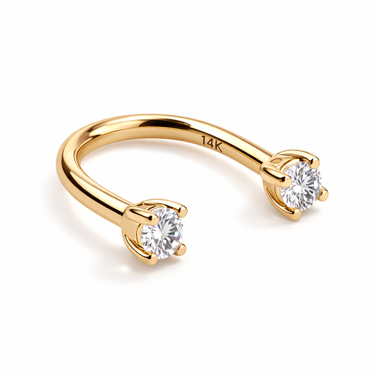 14k Gold U Design