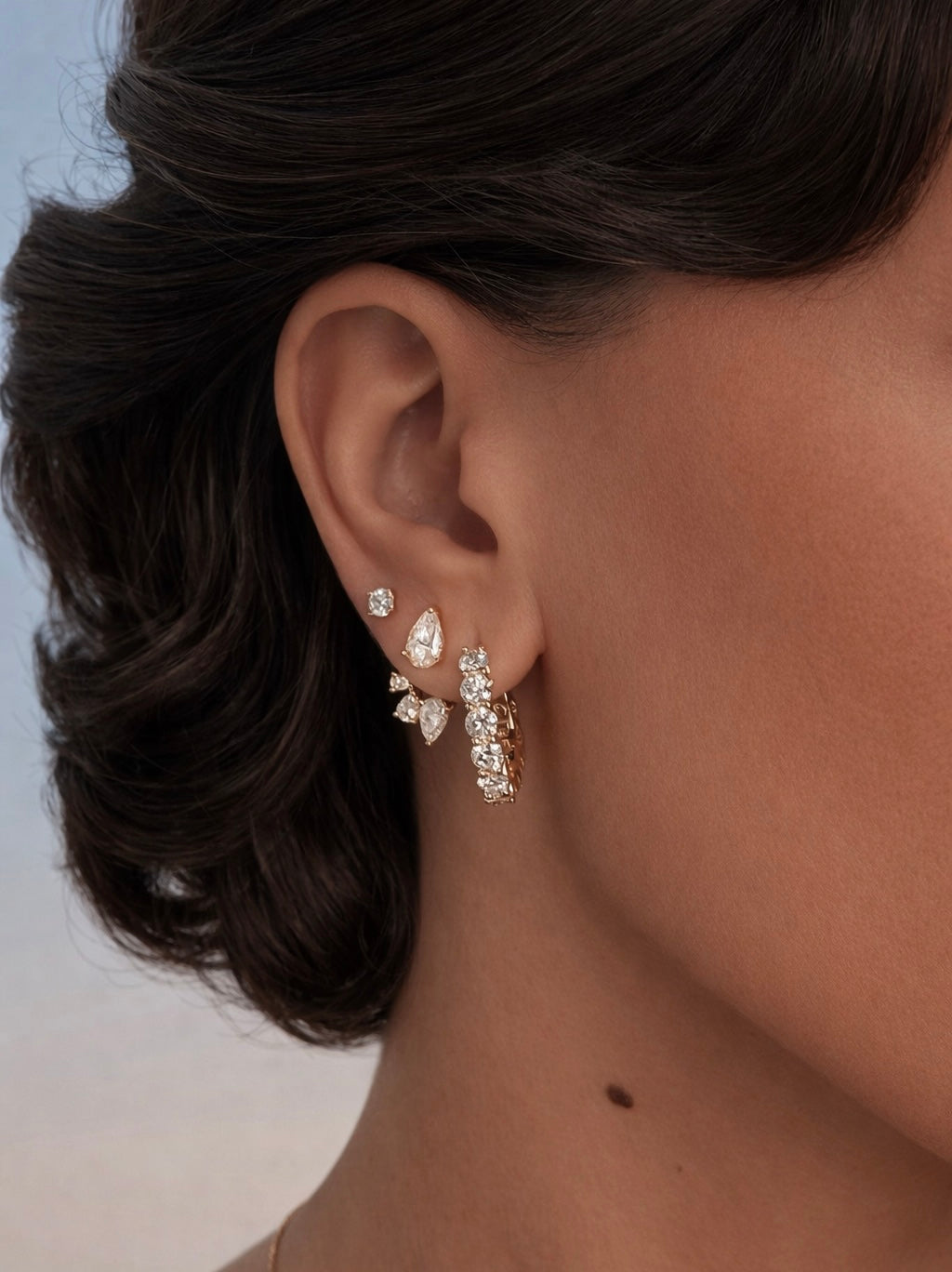 Moissanite Jacket Earring