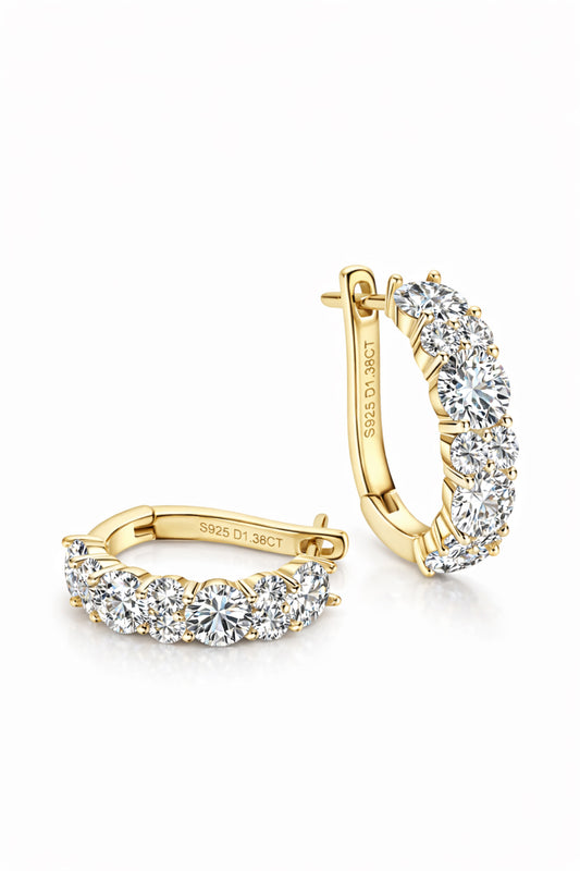 Moissanite Big Hoop