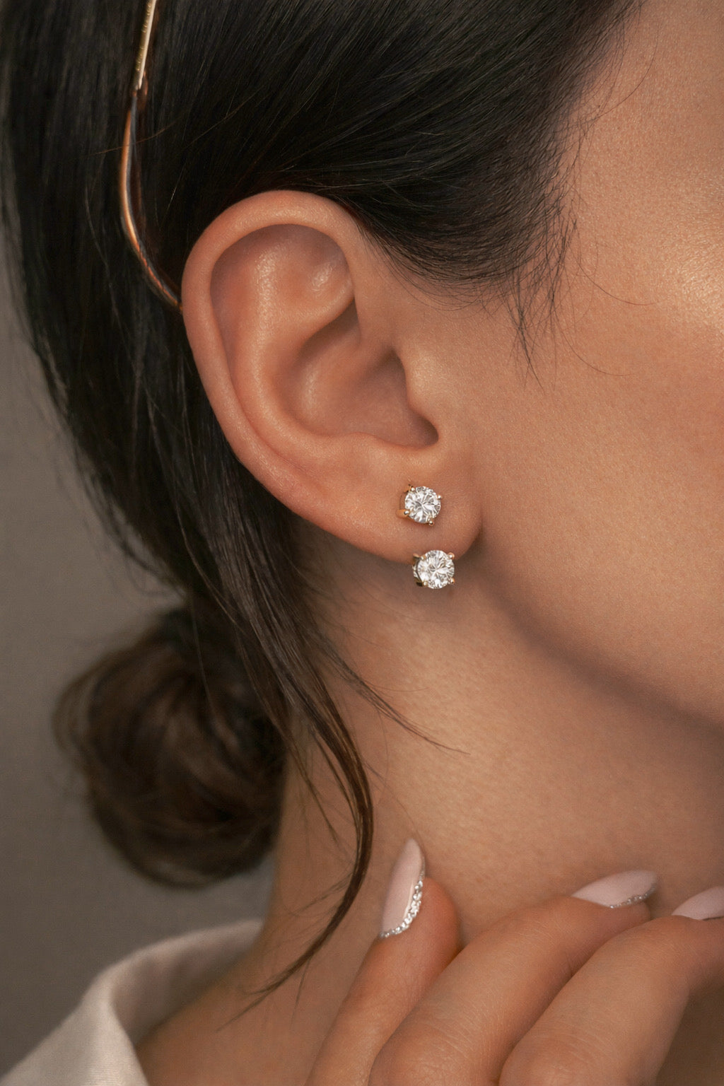 Moissanite Jacket Earring