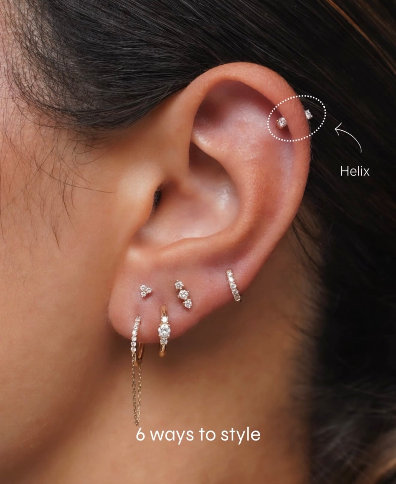 14k Gold U Design