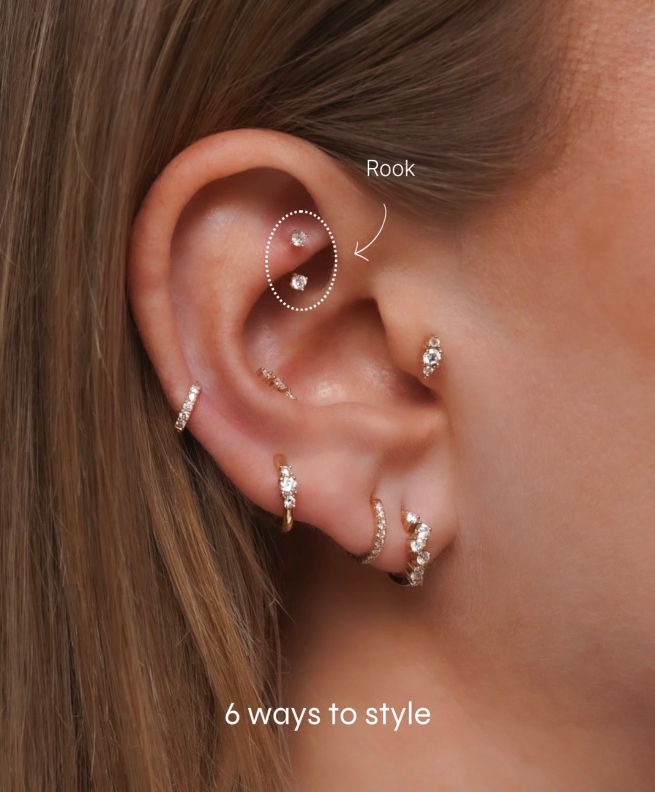 14k Gold U Design