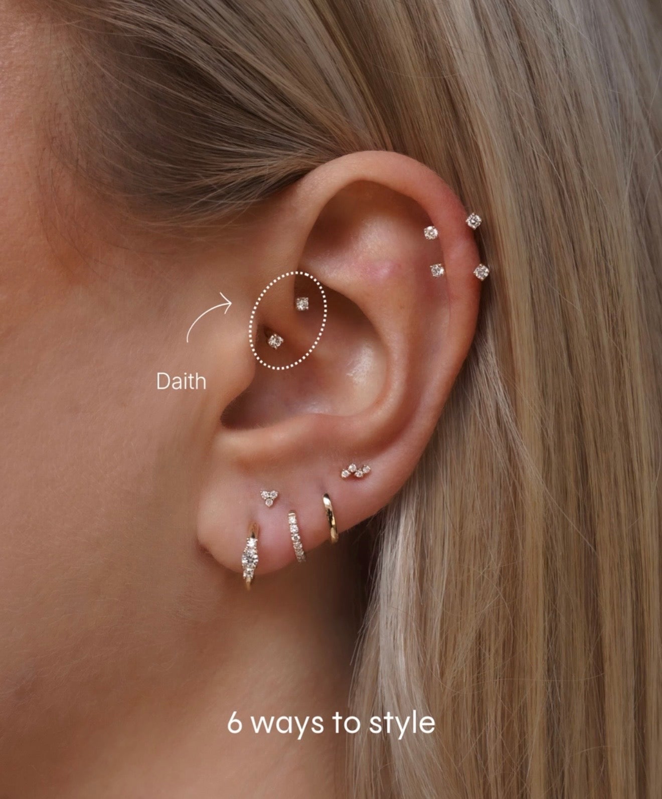 14k Gold U Design