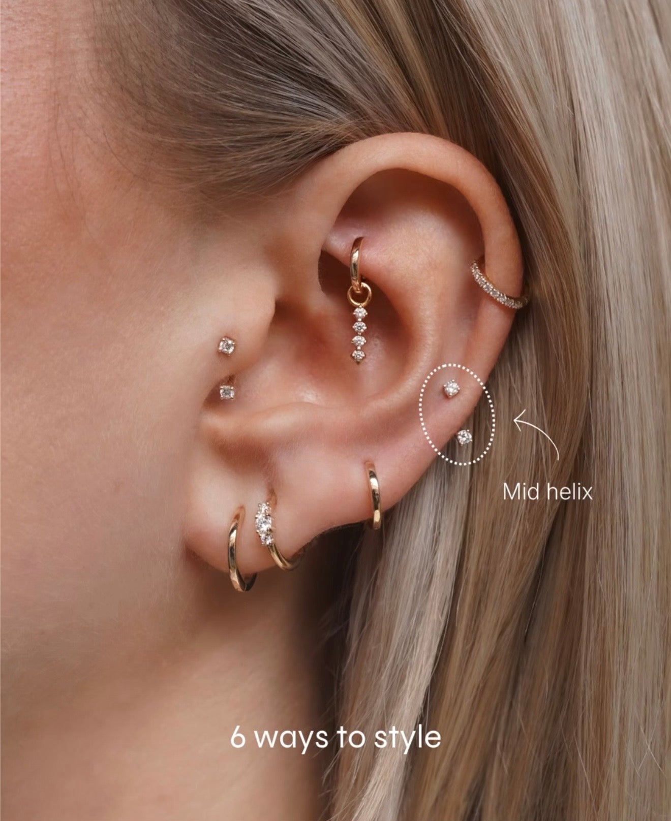 14k Gold U Design