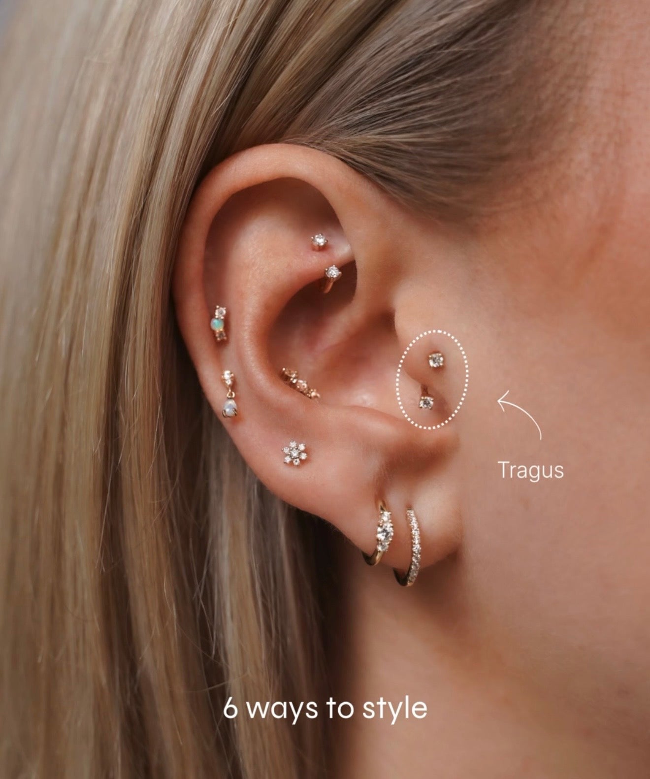 14k Gold U Design