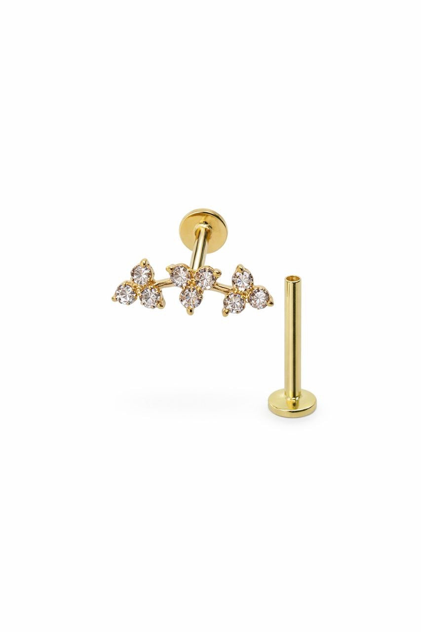 14k gold Lab Diamond.