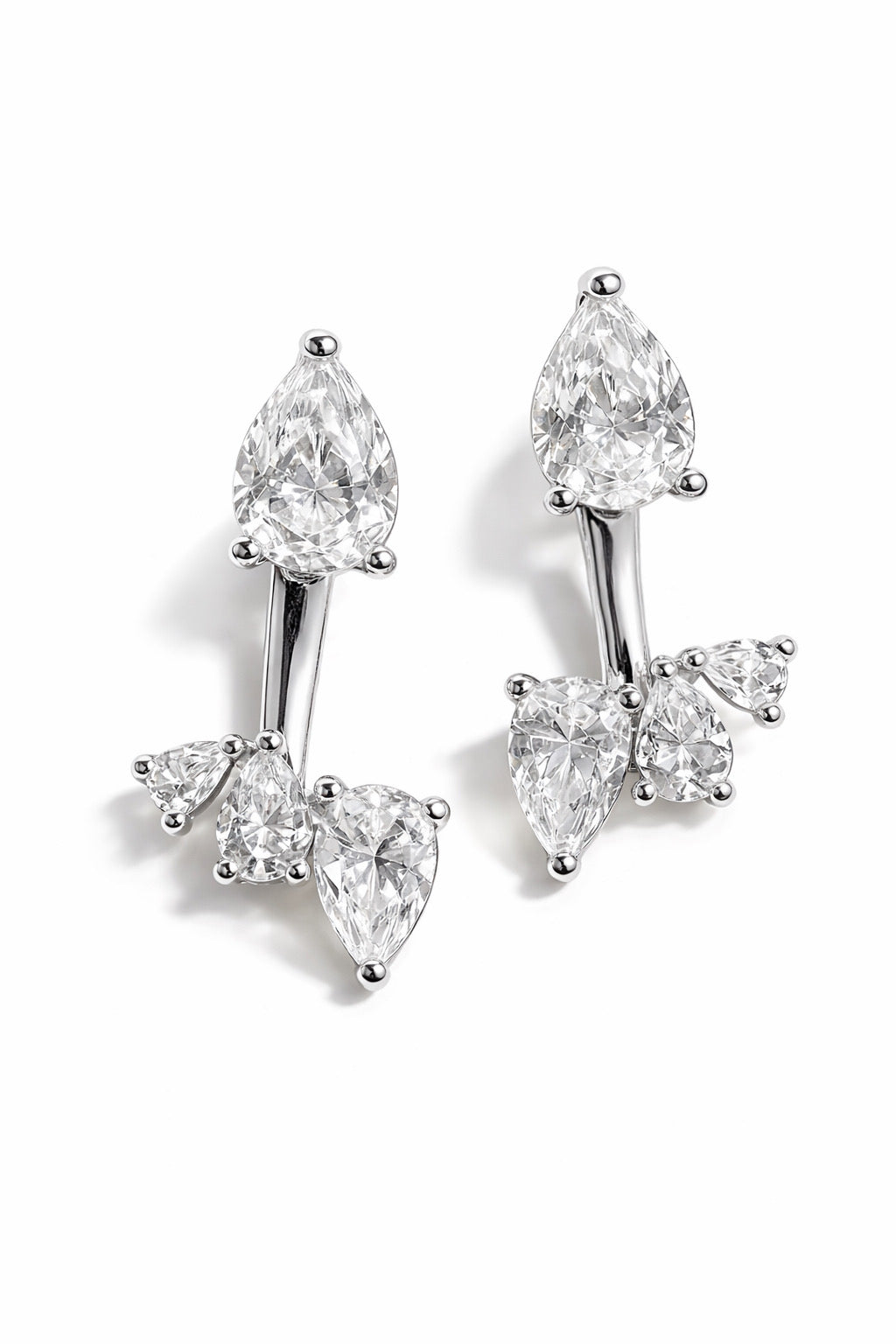 Moissanite Jacket Earring